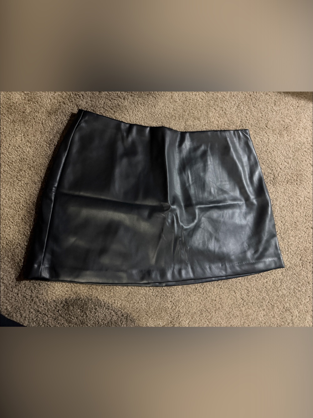 Abercrombie & Fitch Black Faux Leather Mini Skirt